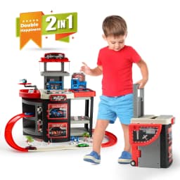 Bmag Race Track Set Garage Playset Parking Garage - Thumbnail 7