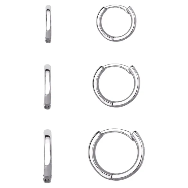 Women's Set of Three Fine Silver Plated Graduated