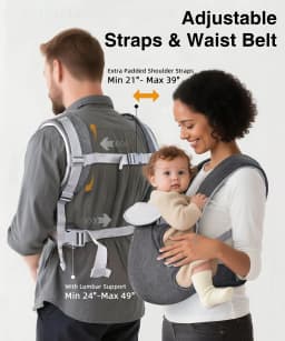 Rupoun Baby Carrier Convertible Soft and Cool Baby - Thumbnail 5