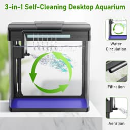 Pondon Fish Tank 17 Gallon Glass Aquarium with Air - Thumbnail 4