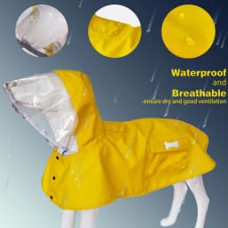 Waterproof Dog Raincoat Adjustable Reflective - Thumbnail 4