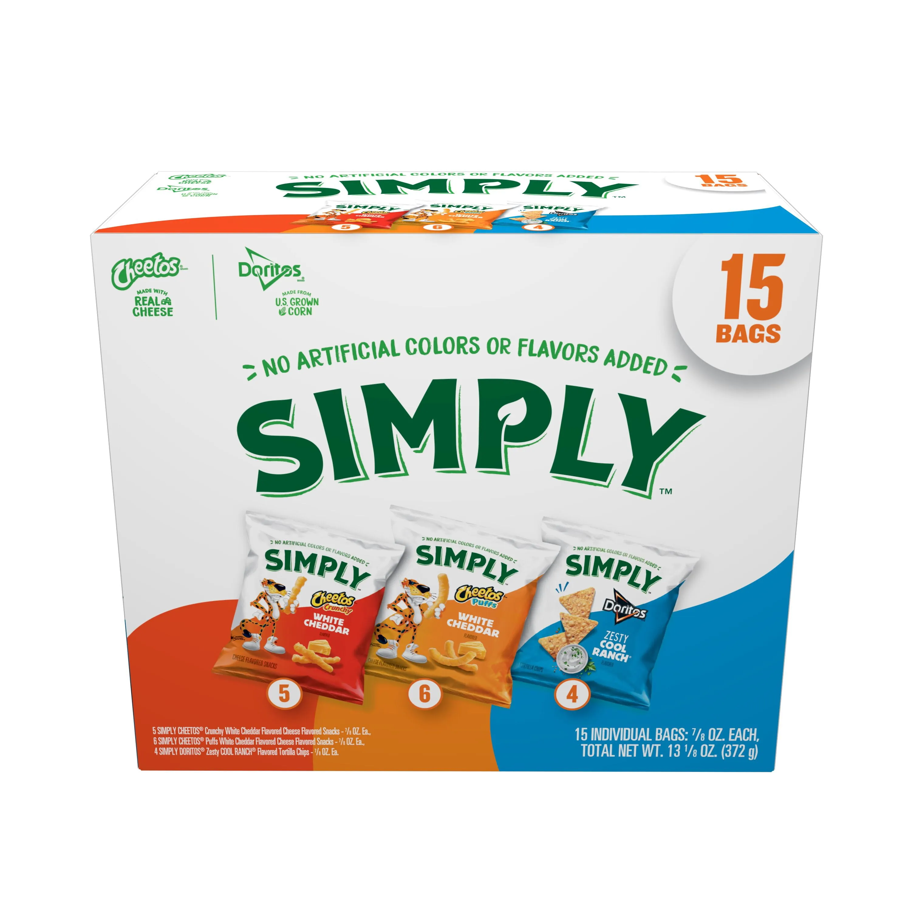 Frito Lay Simply Snack Mix Chips Variety pack, 15 pack