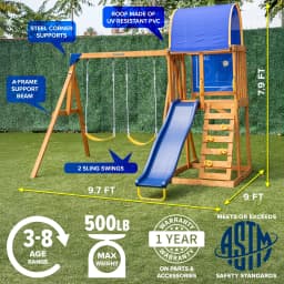 Sportspower Addison Wooden Swing Set with Heavy - Thumbnail 6