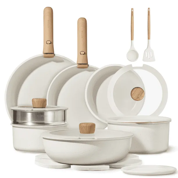 Carote 21 Pcs Nonstick Cookware Set Pots and Pans