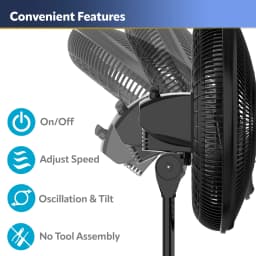 Lasko 16 3 Speed Adjustable Oscillating Pedestal - Thumbnail 5