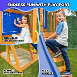 Sportspower Addison Wooden Swing Set with Heavy - Thumbnail 2