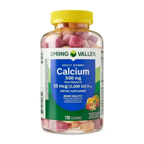 Spring Valley Calcium 500 Mg Plus Vitamin D 25 Mcg