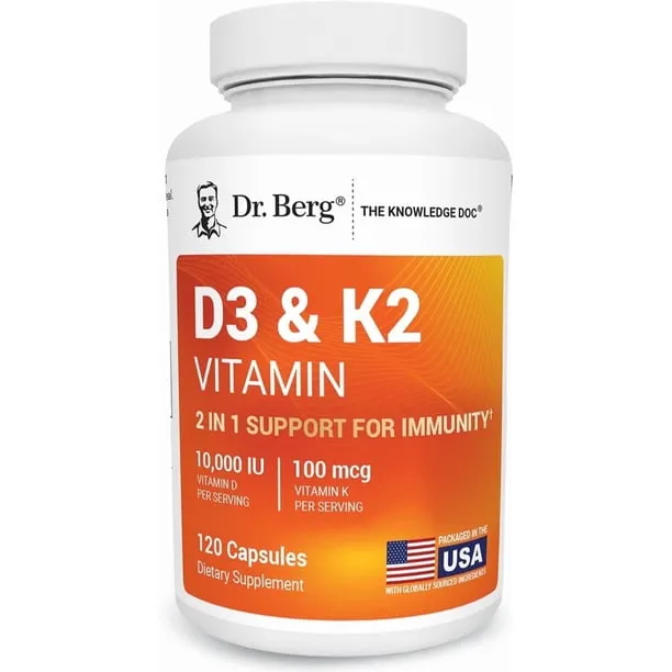 Dr Berg D3 and K2 Vitamin Supplement D3 K2 10000