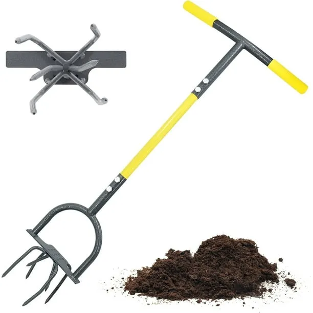 Hand Tiller Garden Claw, Manual Tiller for Flower Box and Raised Bed