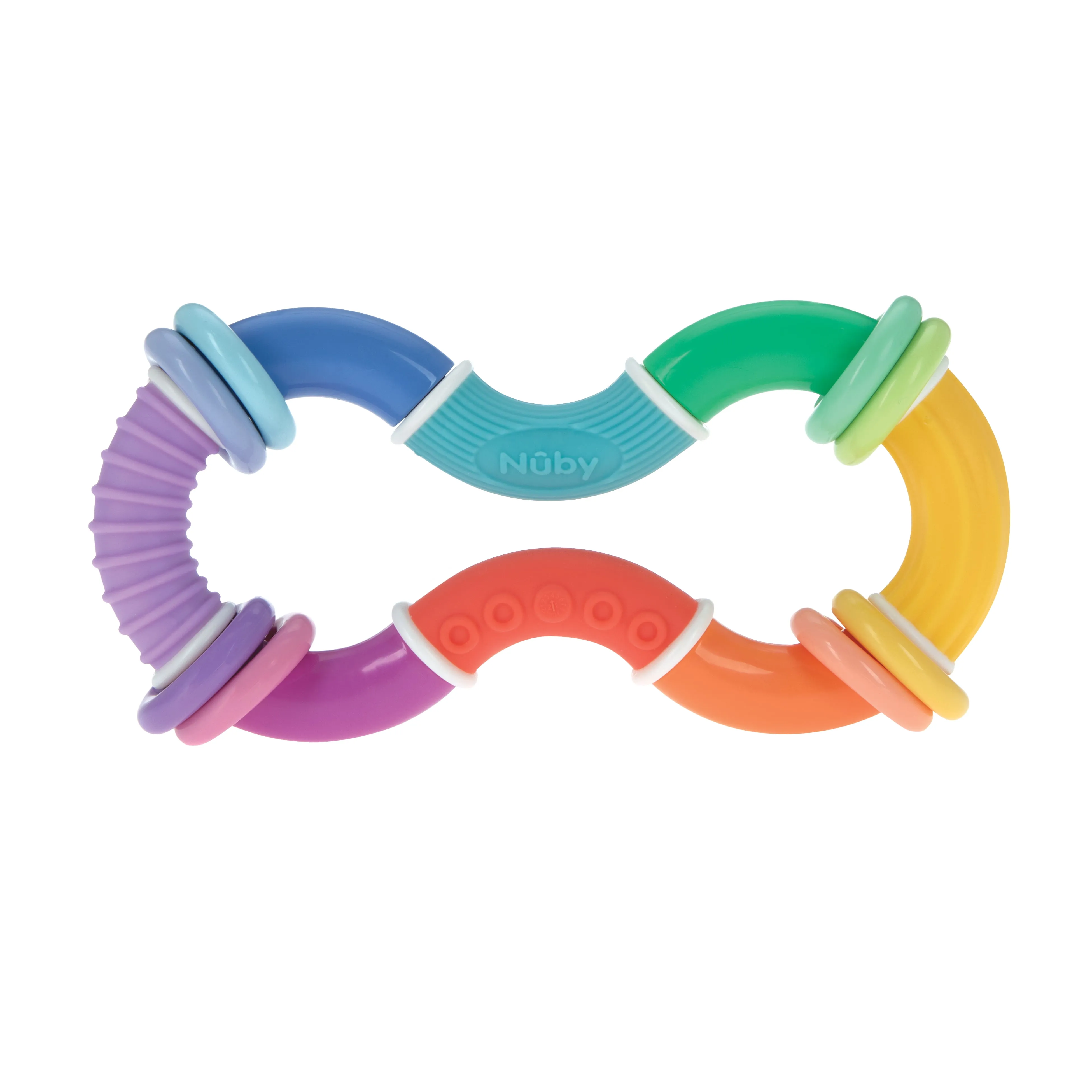 Nuby Twist a Ring Rattle Teether Toy for Babies