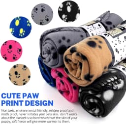 Livhil 5 Pack Large Fleece Dog Blanket 38X 27 Inch - Thumbnail 6
