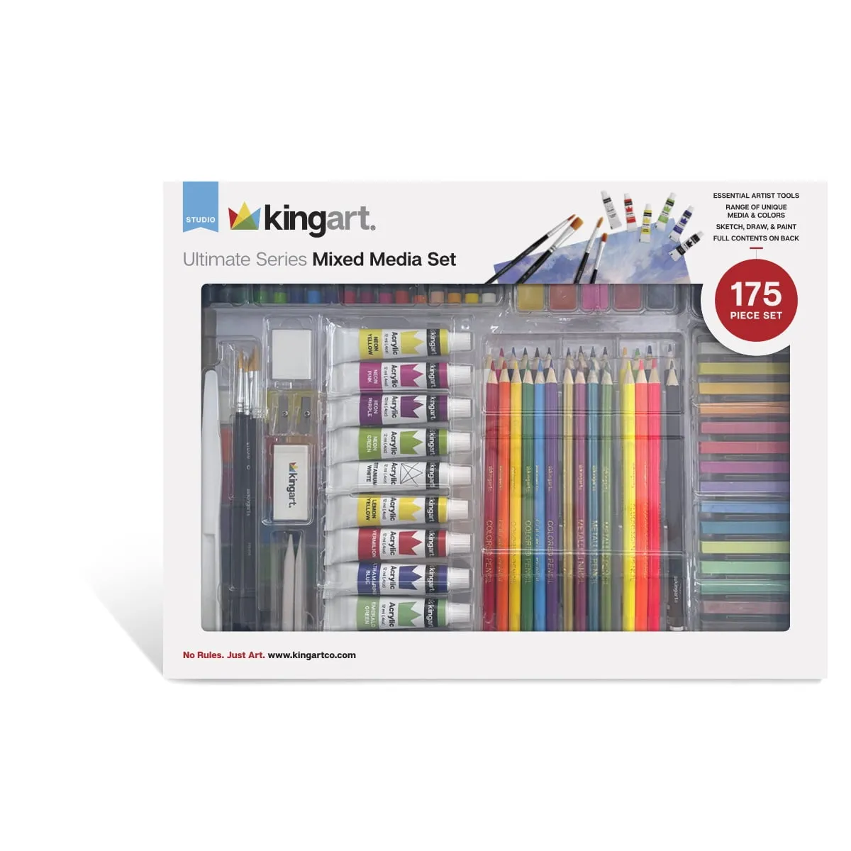 Kingart 175 Piece Complete Art Set for Drawing