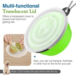 Pawaboo Collapsible Dog Bowls 2 Pack Silicone - Thumbnail 4