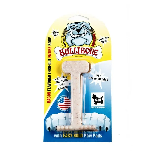 Bullibone Bacon Flavored Dental Chew Toy Small