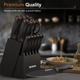 Astercook Kitchen Knife Set 14 Pcs Knives Block - Thumbnail 5