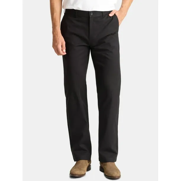Men's Flat Front Wrinkle Resistant Casual Pants