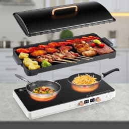 Induction Cooktop 2 Burners 1800W Countertop - Thumbnail 1