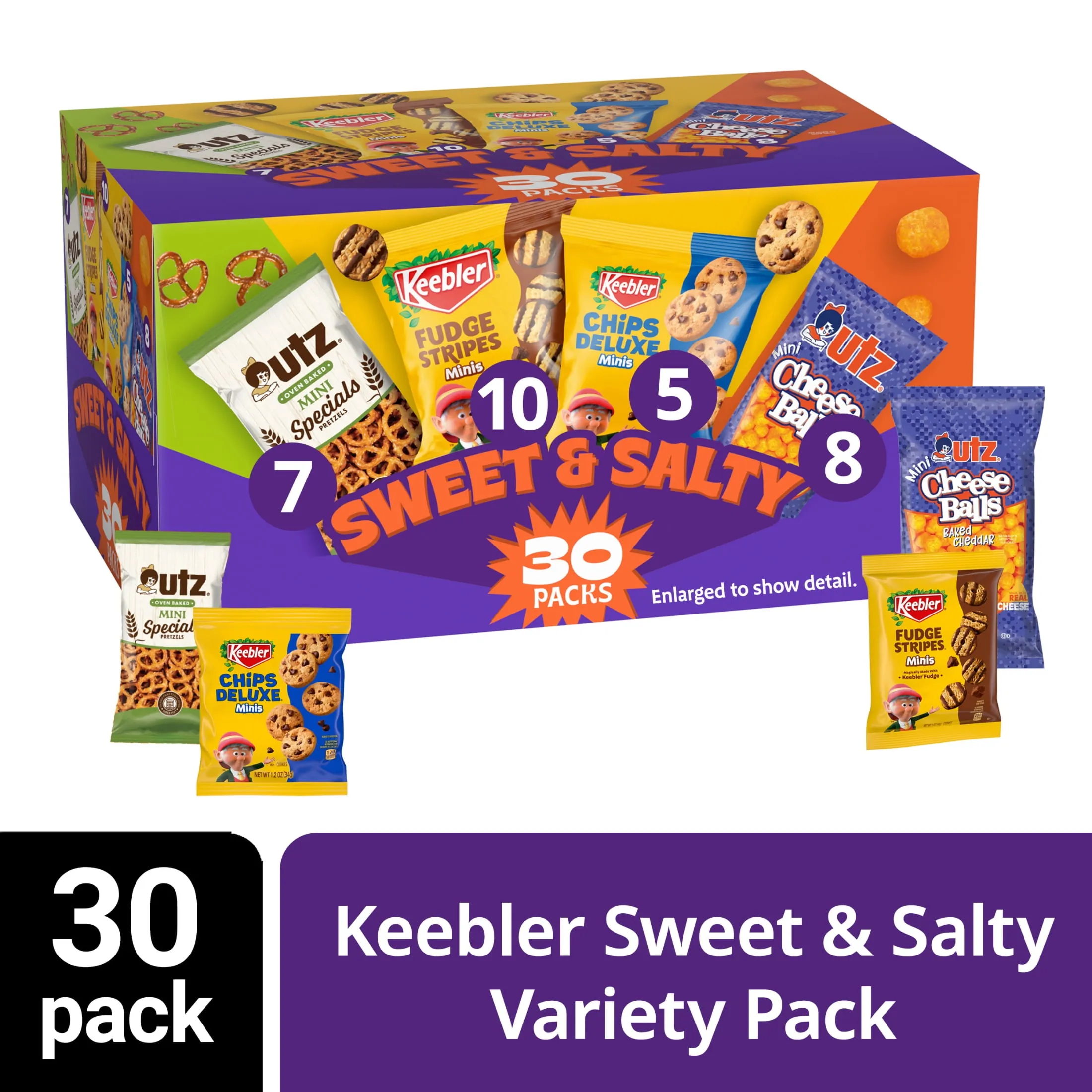 Keebler Sweet and Salty Variety Pack 30 Count Box