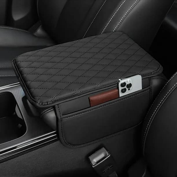 Hbk Car Center Console Cover Leather Armrest Cover