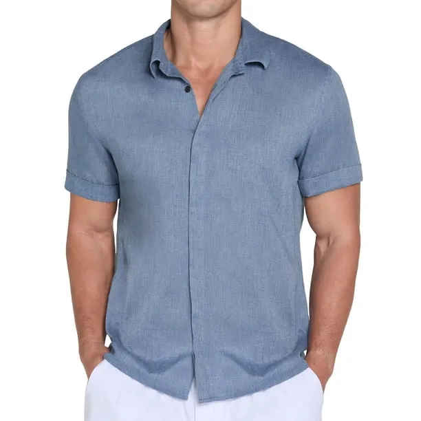 Men's Casual Button Down Shirts Short Sleeve