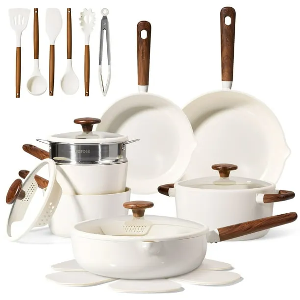 Carote 22 Piece Pots and Pans Set Ceramic Nonstick