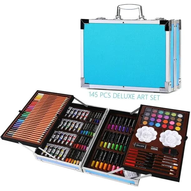 H and B Deluxe Art Set 145 Piece 2 Layers Child