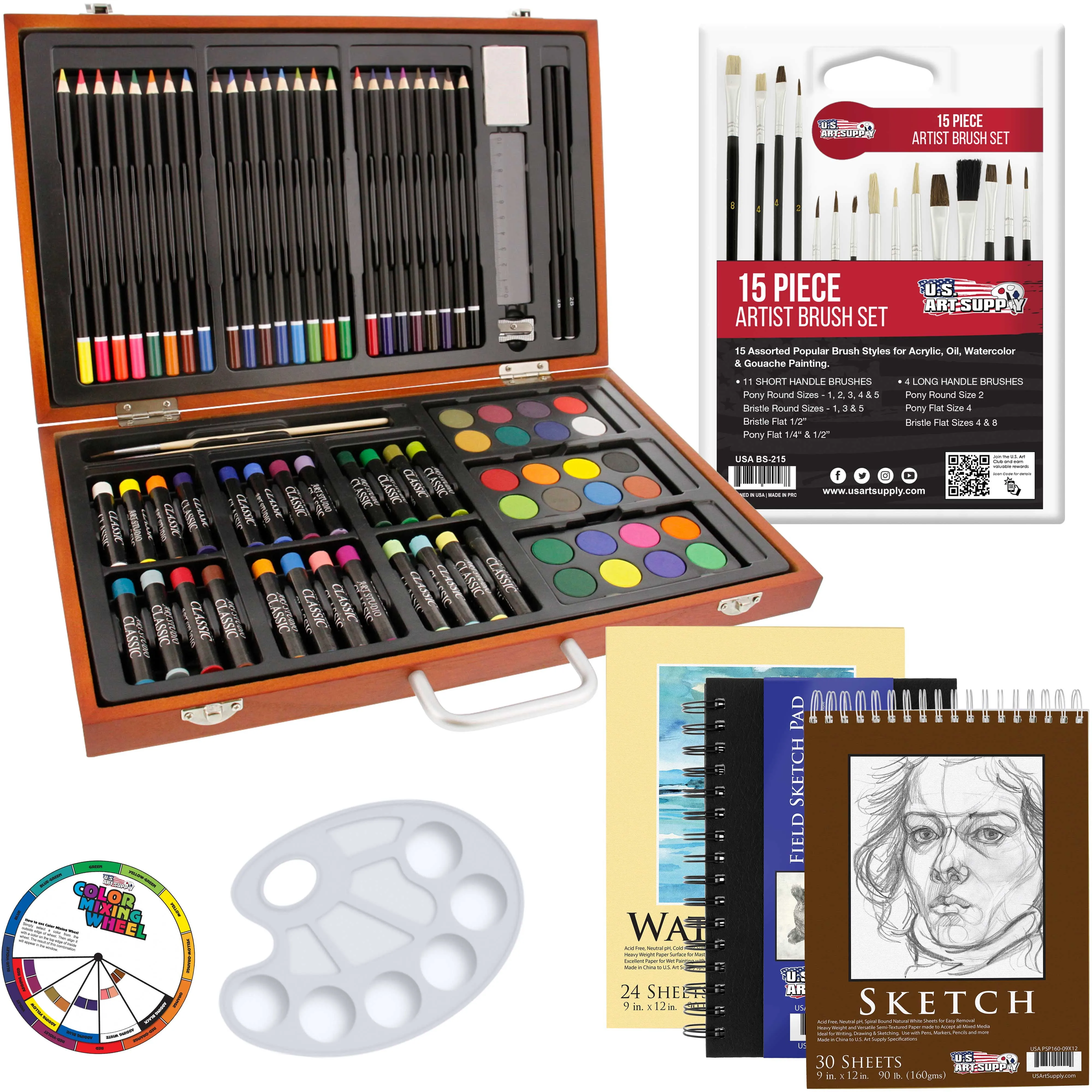 Us Art Supply 102 Piece Deluxe Art Creativity Set