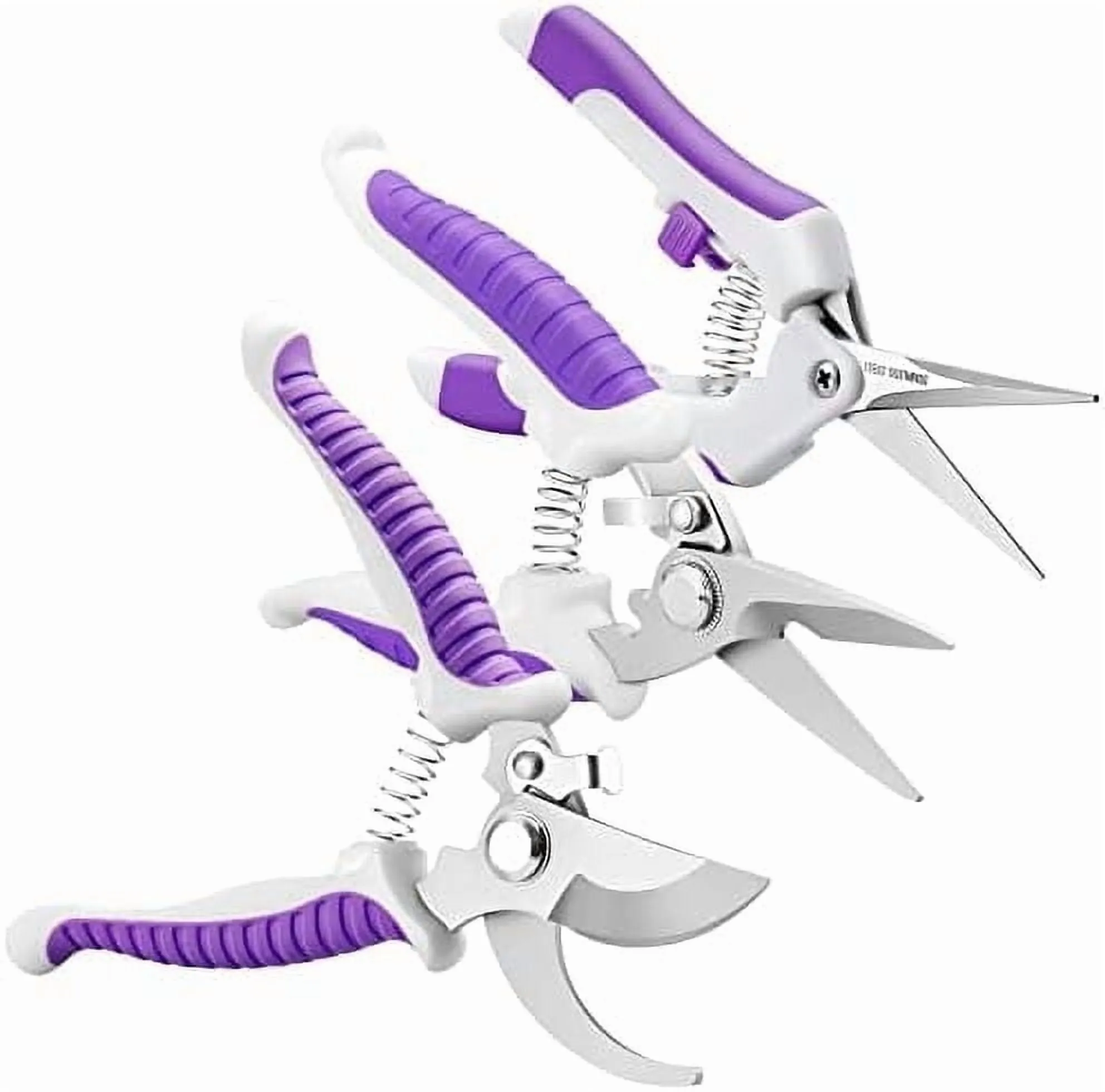 3 Pack purple Garden Pruning Shears, Stainless Steel Garden Shears, Gardening Shears, Gardening Scissors, Garden Scissor