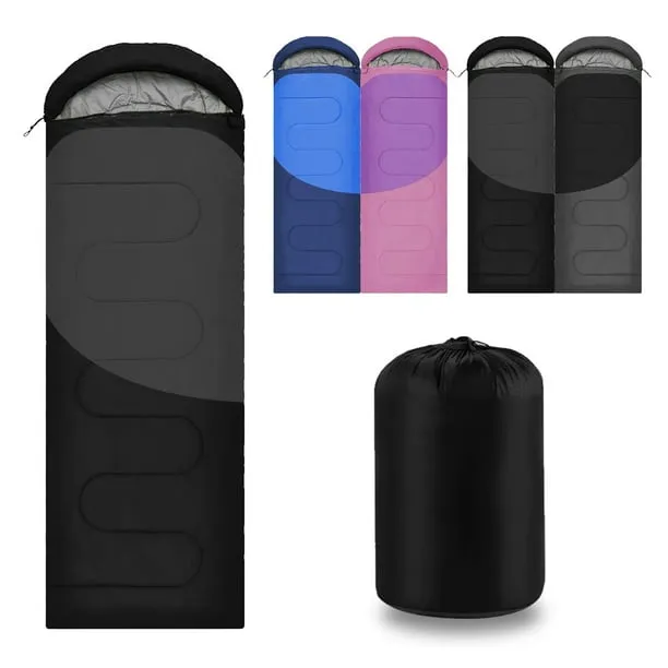 Teblint Camping Sleeping Bag for Adults Kids, Cold Weather Warm Sleeping Bag with Compression Bag for 3 Seasons, Compact
