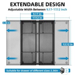 Marbrasse Expandable Desk Drawer Organizer Mesh - Thumbnail 4
