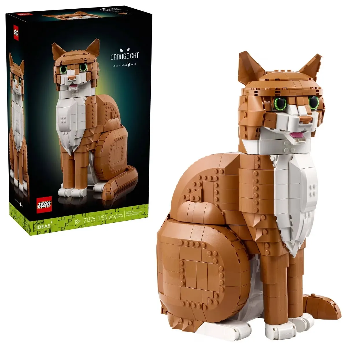 Lego Ideas Orange Cat Building Set for Adults
