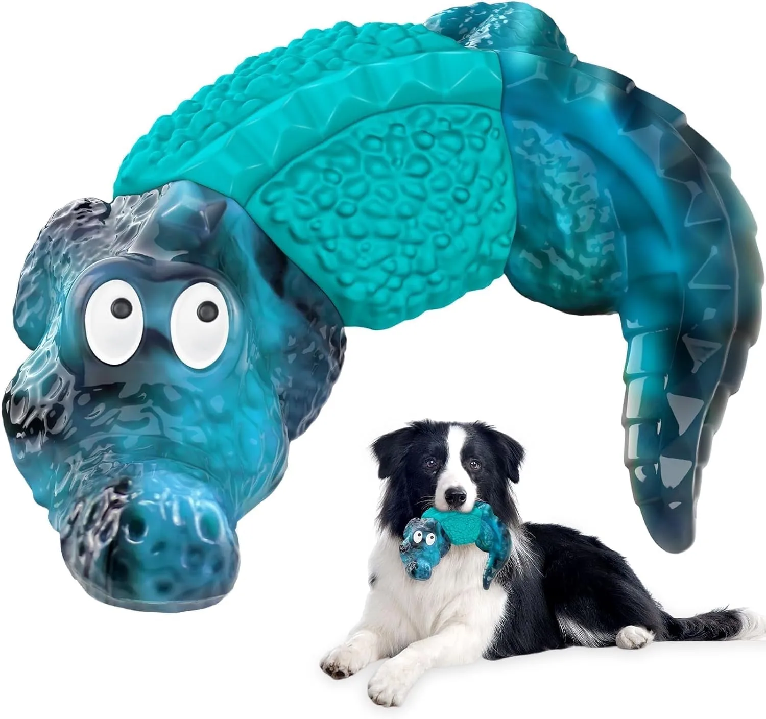 Pet Deluxe Dog Toys for Super Aggresive Chewers Indestructible Interactive Tough Dog Chew Crocodile Toy Heavy Duty
