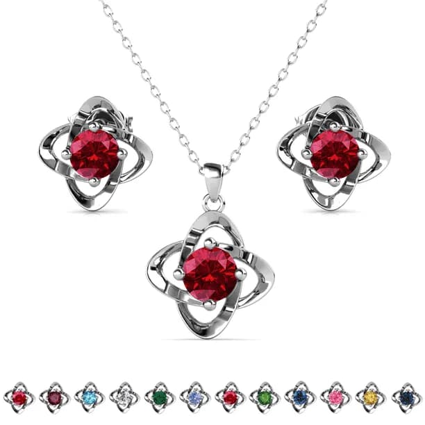 Infinity January Birthstone 18K White Gold Plated
