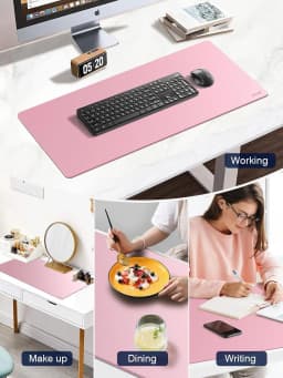 Miroddi Desk Pad Protector Office Pu Leather Mouse - Thumbnail 3
