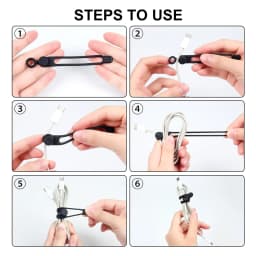 Emlimny 30PCS Cord Organizer Silicone Cable Ties - Thumbnail 8