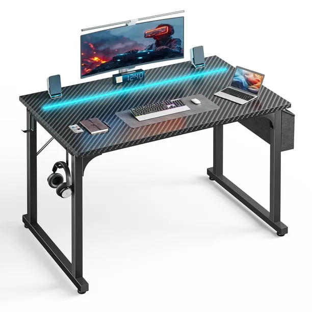 Romorgniz 40 Inch Computer Desk with LED Lights