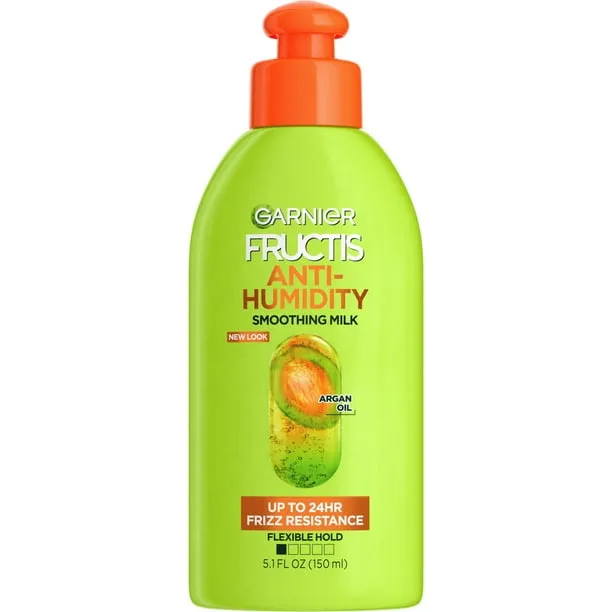 Garnier Fructis Style Anti-Humidity Smoothing and Straightening, All Hair Types, Milk, 5.1 fl oz