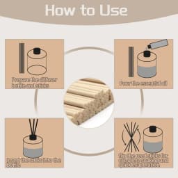 Lehood 100PCS Reed Diffuser Sticksaromatherapy - Thumbnail 8