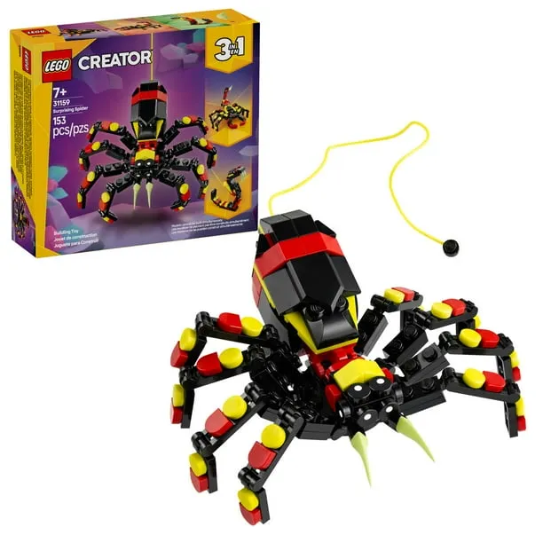 LEGO Creator 3 in 1 Wild Animals Surprising Spider Toy - Building Toy with 3 Build Options, Spider, Scorpion, or Snake