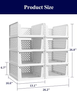 Kitsure Closet Organizers and Storage Stackable - Thumbnail 6
