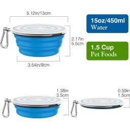 Pawaboo Collapsible Dog Bowls 2 Pack Silicone - Thumbnail 5