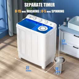 Auertech Portable Washer 28LBS Twin Tub Compact - Thumbnail 3