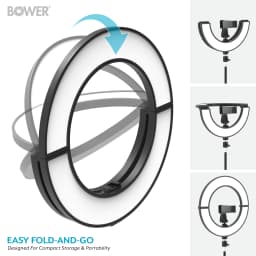 Bower 12 Foldable Ring Light with Adjustable Stand - Thumbnail 4