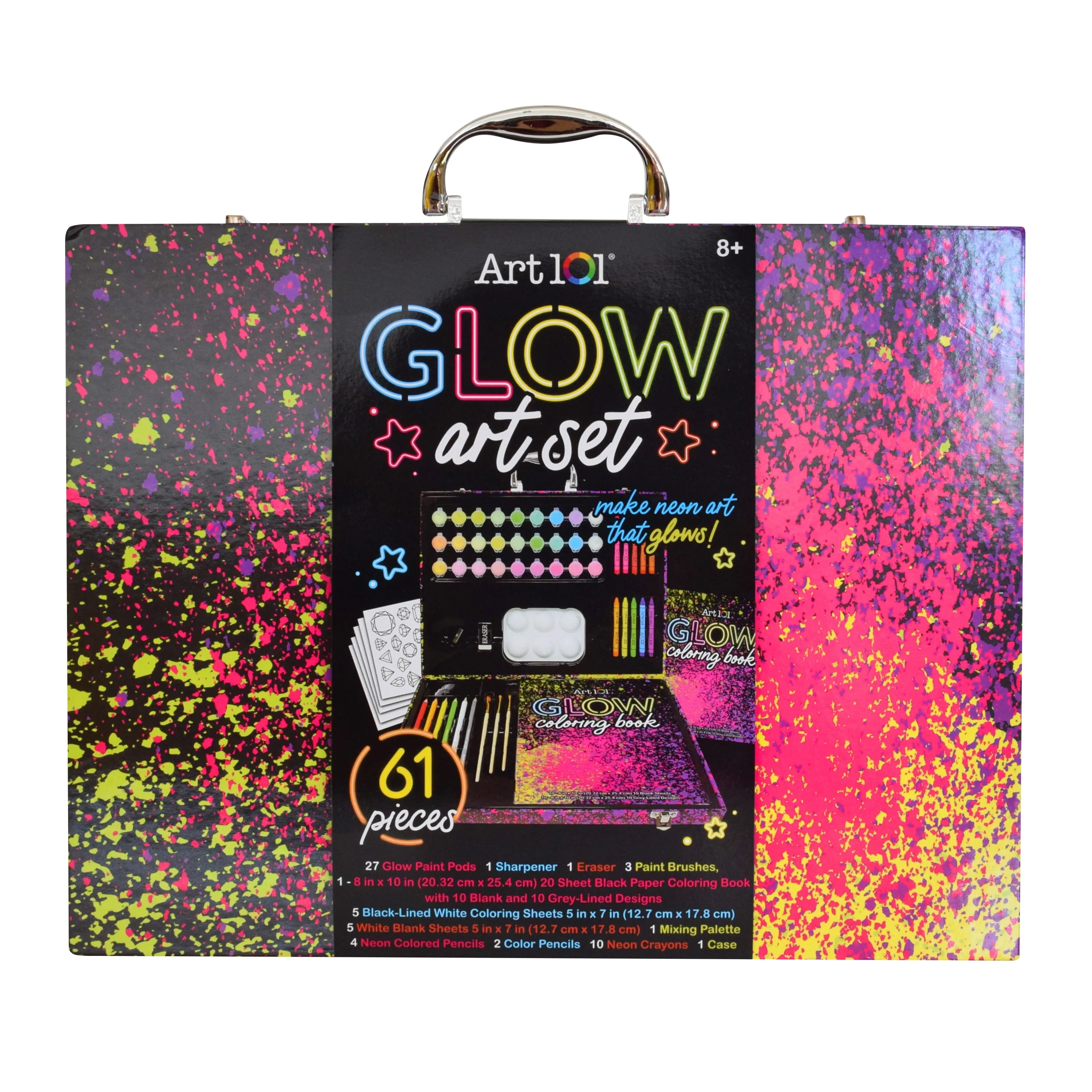 Art 101 Glow and Neon Drawing and Painting Art Set