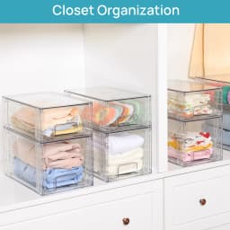 Sindcom Stackable Storage Drawers Set of 4CLEAR - Thumbnail 2