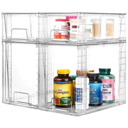 Sindcom Stackable Storage Drawers Set of 4CLEAR - Thumbnail 6