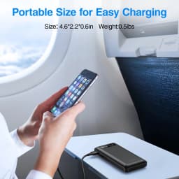 Jiumess 20000MAH Power Bank Portable Charger with - Thumbnail 6