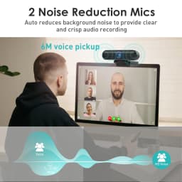 Vizolink 2K1080P Webcam with 2 Microphones for Pc - Thumbnail 3
