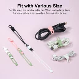 Emlimny 30PCS Cord Organizer Silicone Cable Ties - Thumbnail 3