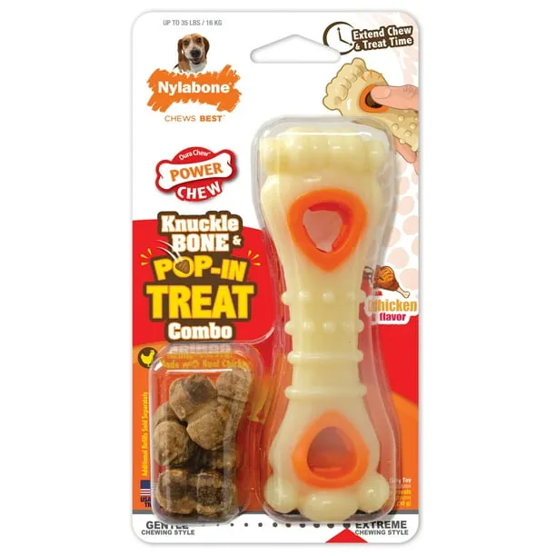 Nylabone Power Chew Knuckle Bone Pop in Dog Treat